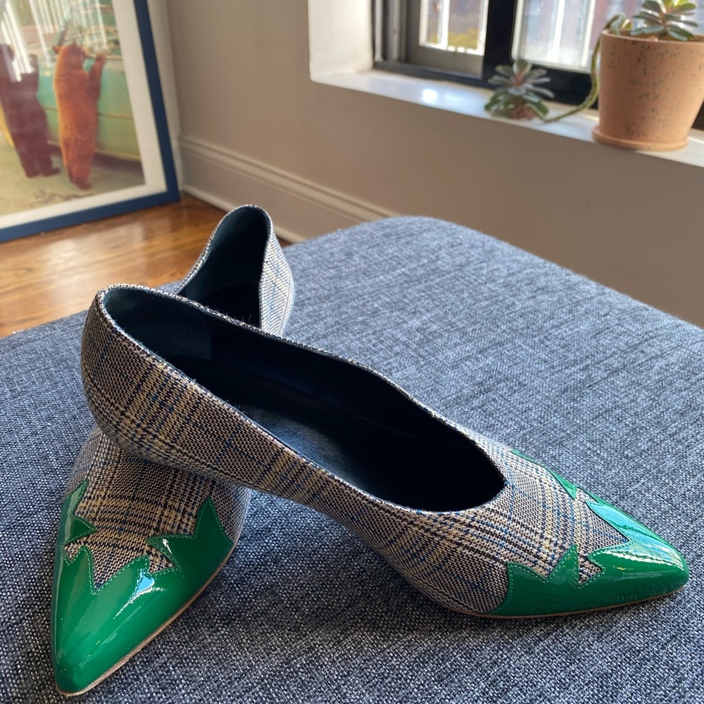 Tibi plaid kitten Dylan heel size 37